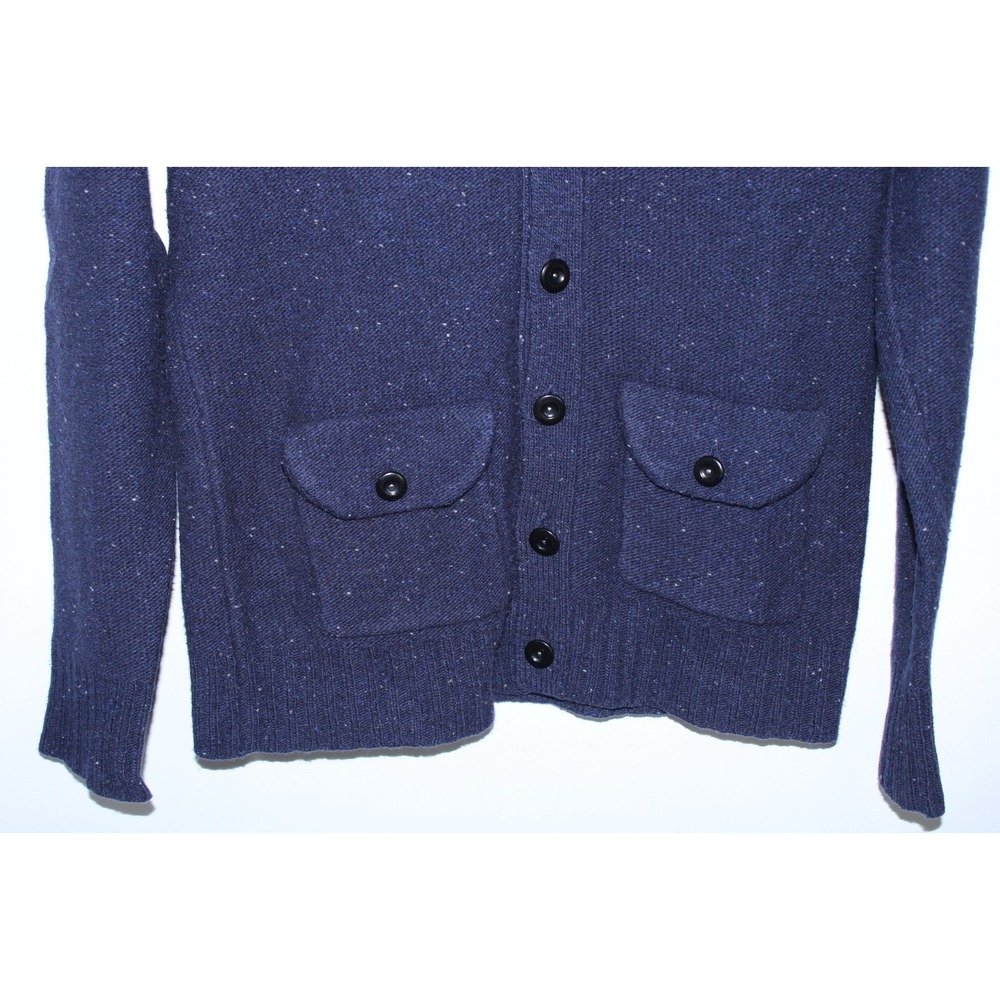 Steven Alan Men's Small Navy Blue Wool Blend Button Down Cardigan - Picture 3 of 7